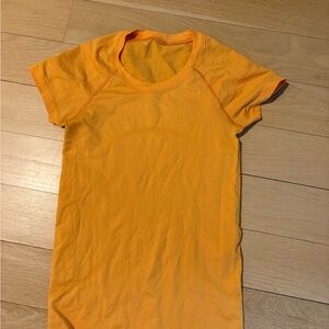 Lululemon Athletica Orange Short-Sleeve Tee